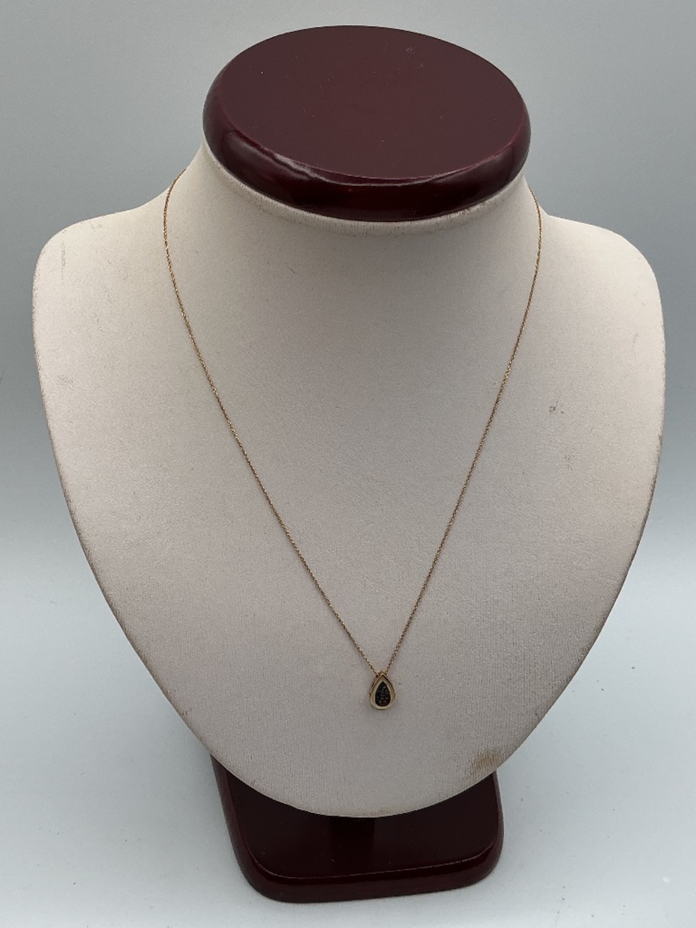 14K Gold Dainty Teardrop Slide Pendant Necklace